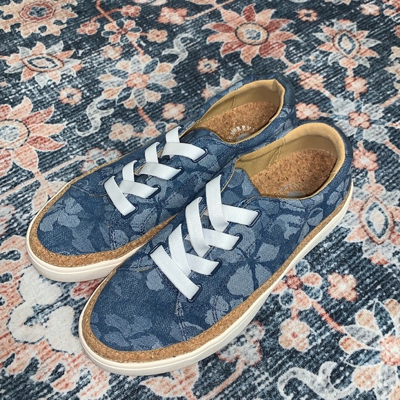 Revitalign Waco show company sneakers qvc shoes orthotic gore slip on new denim - Picture 1 of 5